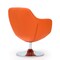Manhattan Comfort Caisson Faux Leather Swivel Accent Chair in Orange and Polished Chrome AC028-OR - alternate 5